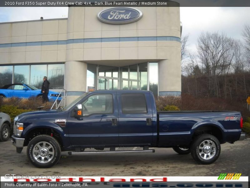 Dark Blue Pearl Metallic / Medium Stone 2010 Ford F350 Super Duty FX4 Crew Cab 4x4