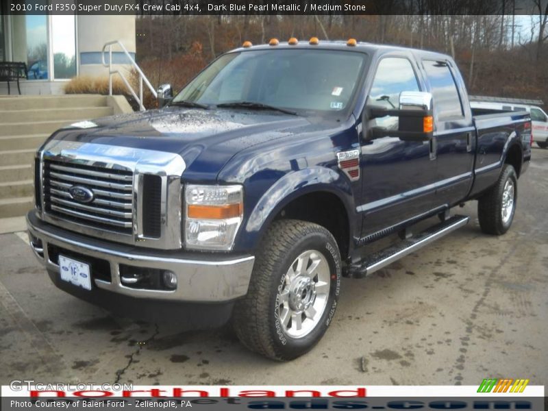Dark Blue Pearl Metallic / Medium Stone 2010 Ford F350 Super Duty FX4 Crew Cab 4x4