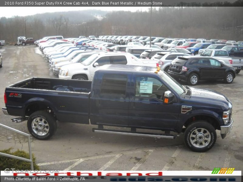 Dark Blue Pearl Metallic / Medium Stone 2010 Ford F350 Super Duty FX4 Crew Cab 4x4