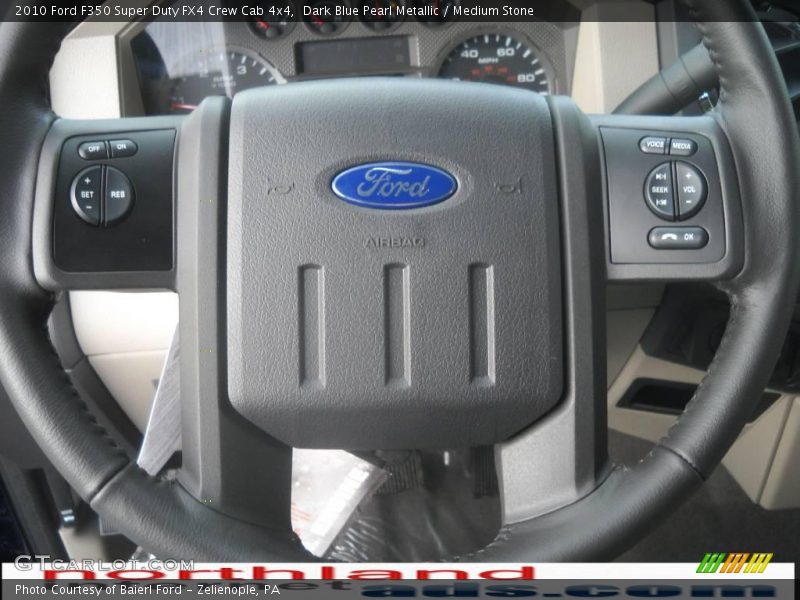 Dark Blue Pearl Metallic / Medium Stone 2010 Ford F350 Super Duty FX4 Crew Cab 4x4