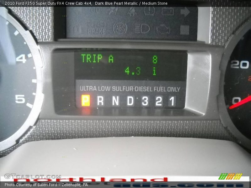 Dark Blue Pearl Metallic / Medium Stone 2010 Ford F350 Super Duty FX4 Crew Cab 4x4