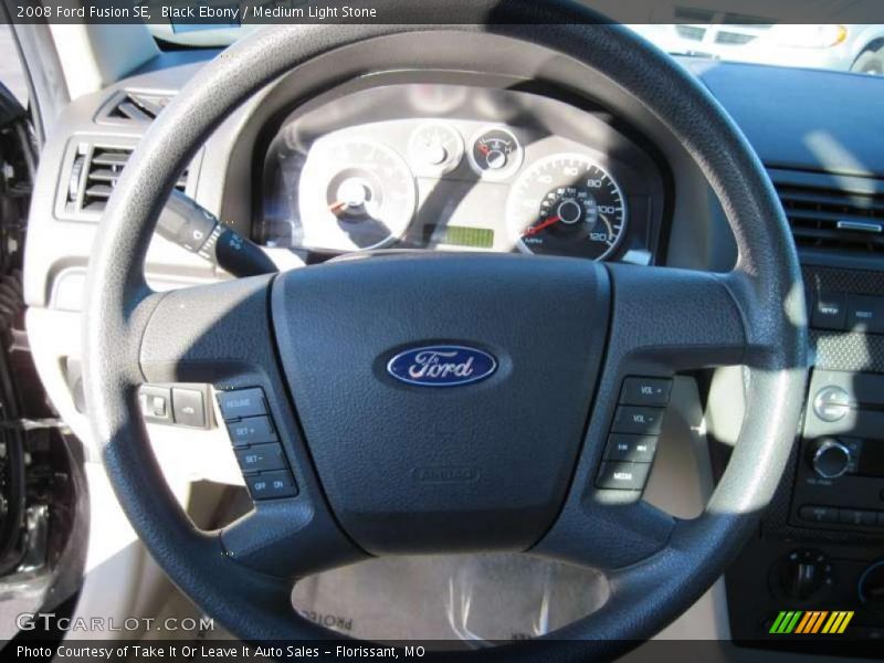 Black Ebony / Medium Light Stone 2008 Ford Fusion SE