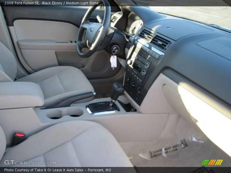 Black Ebony / Medium Light Stone 2008 Ford Fusion SE