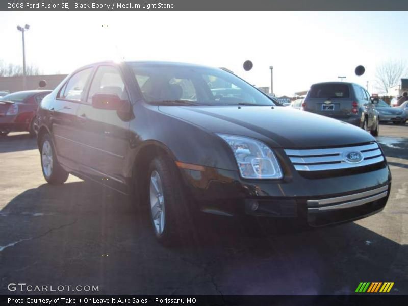 Black Ebony / Medium Light Stone 2008 Ford Fusion SE