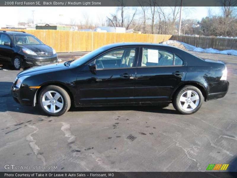 Black Ebony / Medium Light Stone 2008 Ford Fusion SE
