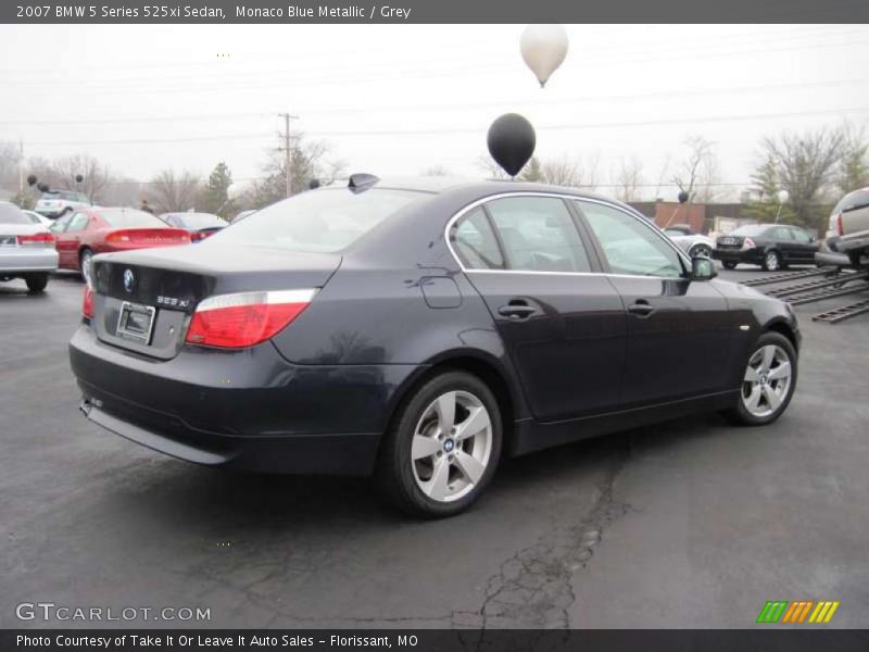 Monaco Blue Metallic / Grey 2007 BMW 5 Series 525xi Sedan