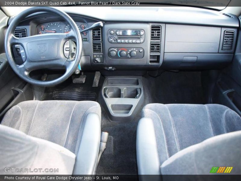Patriot Blue Pearl / Dark Slate Gray 2004 Dodge Dakota SXT Quad Cab 4x4