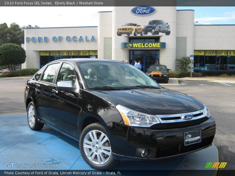 Ebony Black / Medium Stone 2010 Ford Focus SEL Sedan