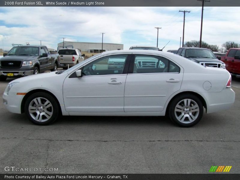 White Suede / Medium Light Stone 2008 Ford Fusion SEL