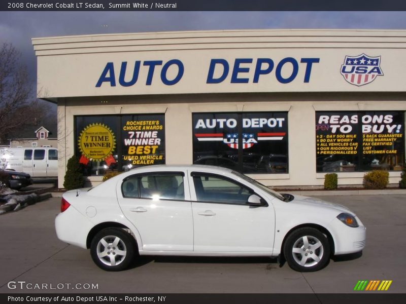 Summit White / Neutral 2008 Chevrolet Cobalt LT Sedan