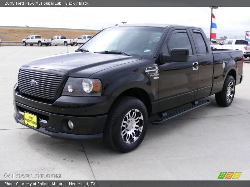 Black / Black 2008 Ford F150 XLT SuperCab