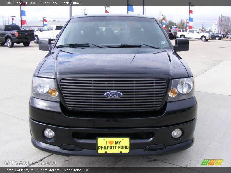 Black / Black 2008 Ford F150 XLT SuperCab
