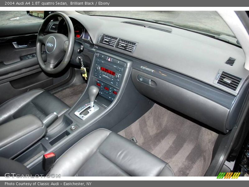 Brilliant Black / Ebony 2004 Audi A4 1.8T quattro Sedan