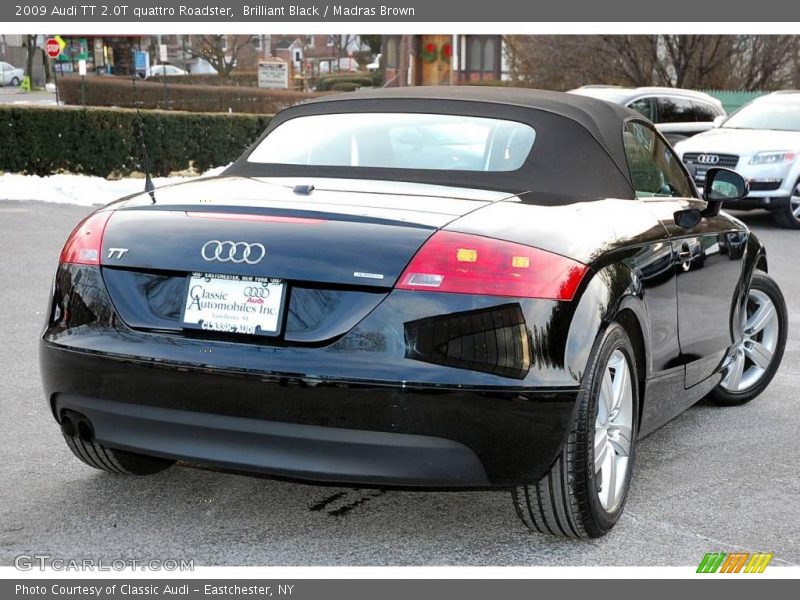 Brilliant Black / Madras Brown 2009 Audi TT 2.0T quattro Roadster