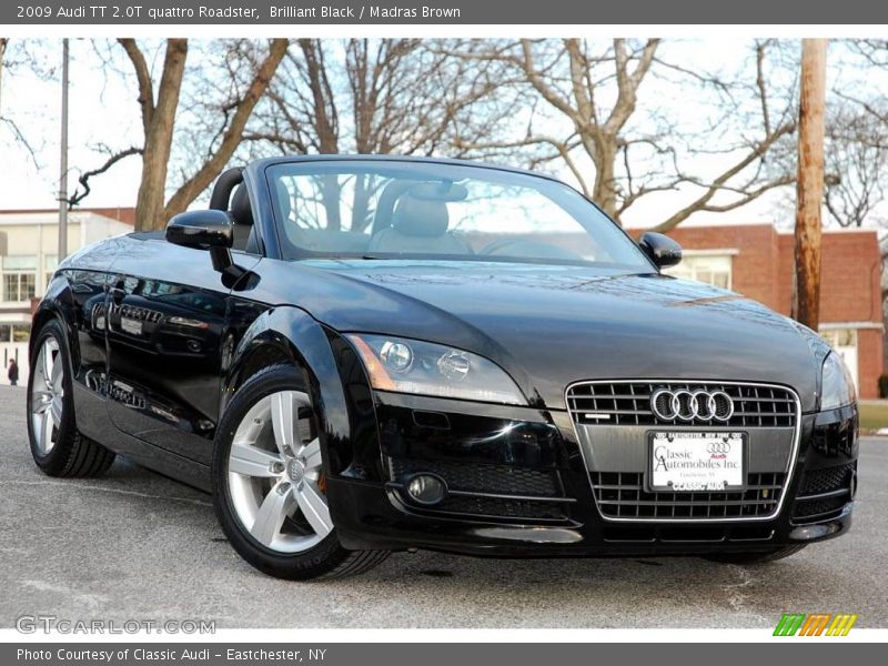 Brilliant Black / Madras Brown 2009 Audi TT 2.0T quattro Roadster