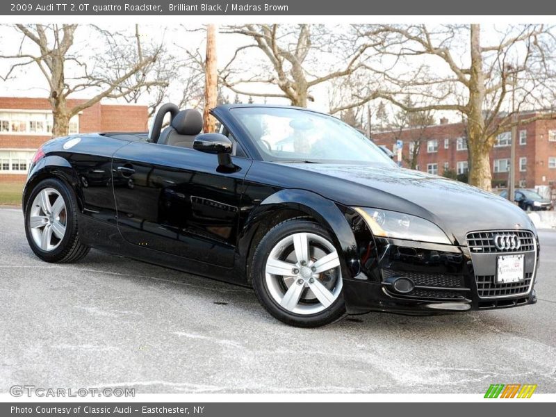 Brilliant Black / Madras Brown 2009 Audi TT 2.0T quattro Roadster