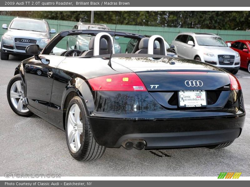 Brilliant Black / Madras Brown 2009 Audi TT 2.0T quattro Roadster
