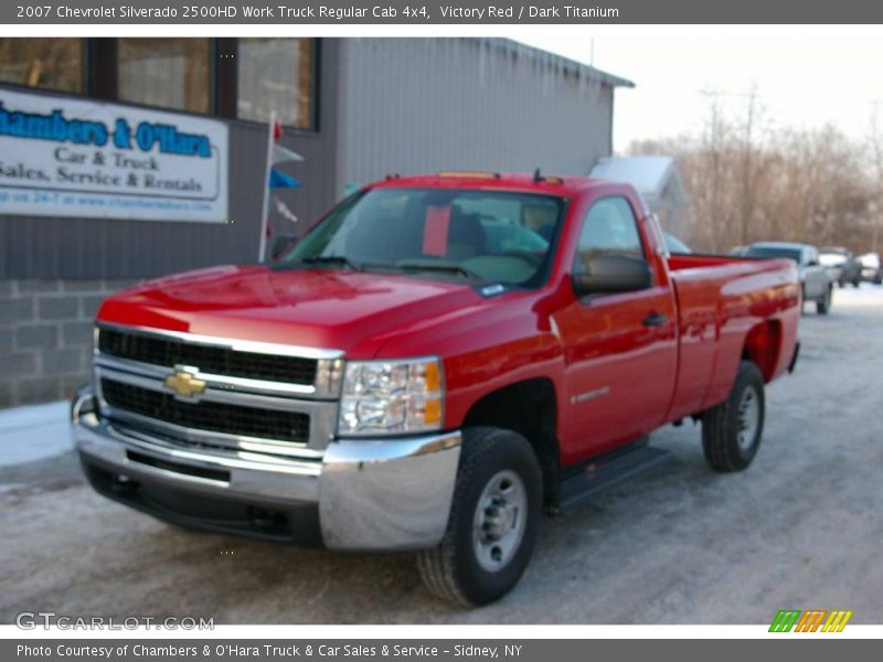 Victory Red / Dark Titanium 2007 Chevrolet Silverado 2500HD Work Truck Regular Cab 4x4