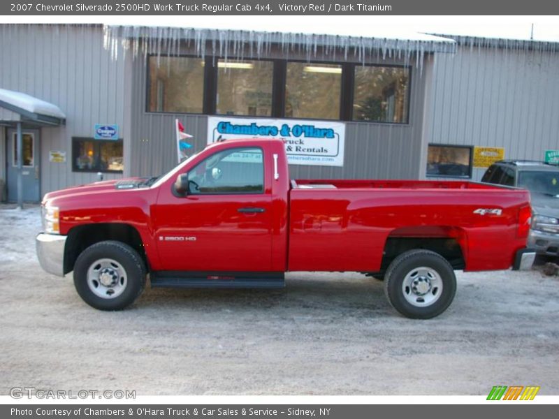 Victory Red / Dark Titanium 2007 Chevrolet Silverado 2500HD Work Truck Regular Cab 4x4