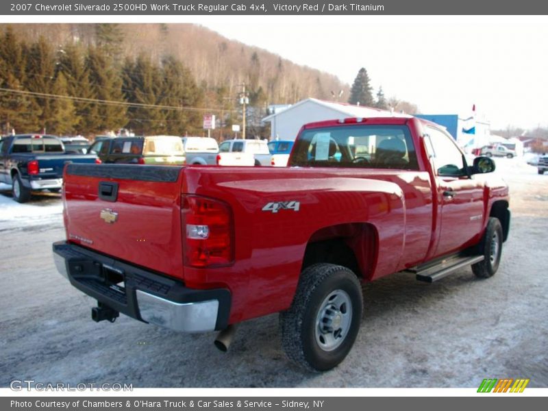 Victory Red / Dark Titanium 2007 Chevrolet Silverado 2500HD Work Truck Regular Cab 4x4