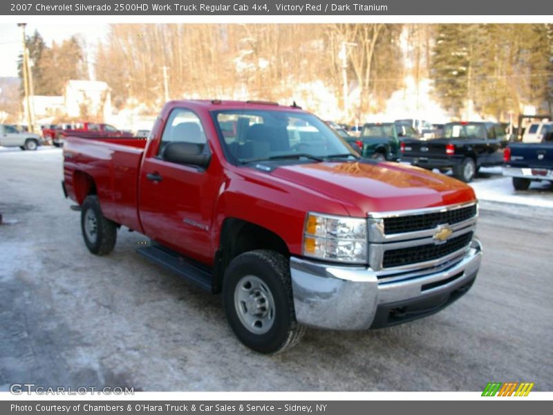 Victory Red / Dark Titanium 2007 Chevrolet Silverado 2500HD Work Truck Regular Cab 4x4