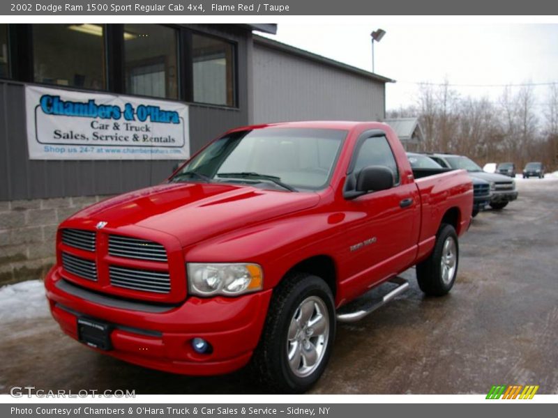 Flame Red / Taupe 2002 Dodge Ram 1500 Sport Regular Cab 4x4