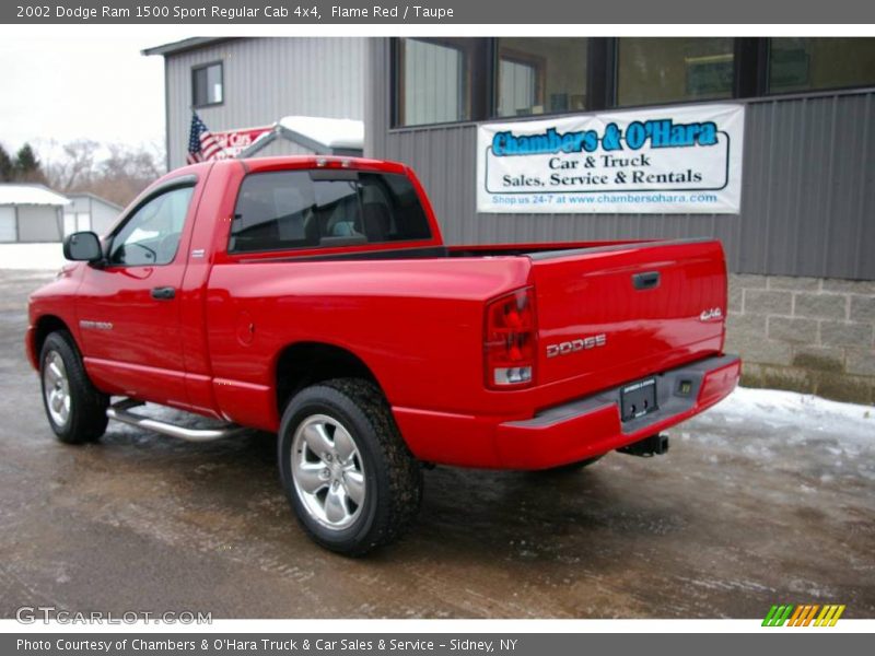 Flame Red / Taupe 2002 Dodge Ram 1500 Sport Regular Cab 4x4