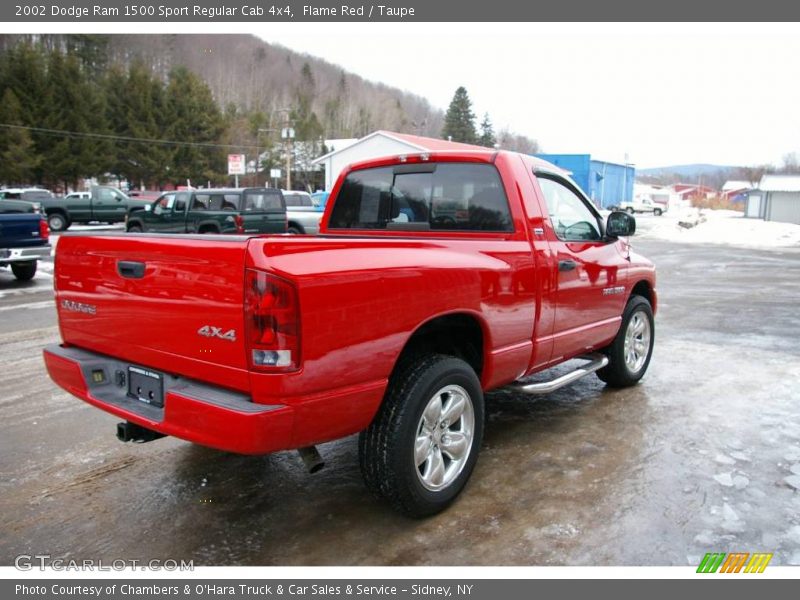 Flame Red / Taupe 2002 Dodge Ram 1500 Sport Regular Cab 4x4