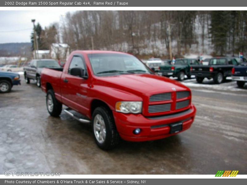 Flame Red / Taupe 2002 Dodge Ram 1500 Sport Regular Cab 4x4