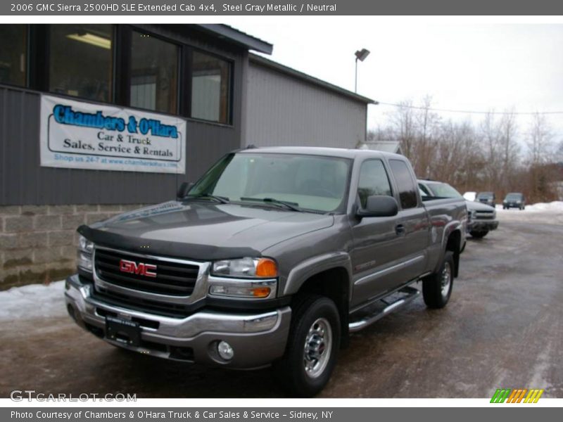 Steel Gray Metallic / Neutral 2006 GMC Sierra 2500HD SLE Extended Cab 4x4