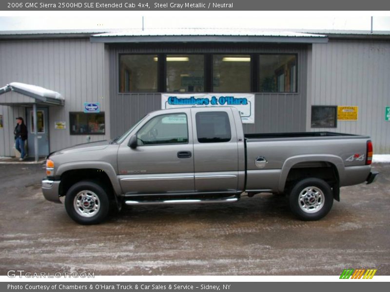 Steel Gray Metallic / Neutral 2006 GMC Sierra 2500HD SLE Extended Cab 4x4