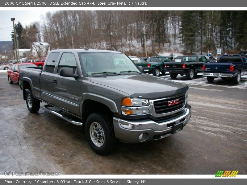 Steel Gray Metallic / Neutral 2006 GMC Sierra 2500HD SLE Extended Cab 4x4