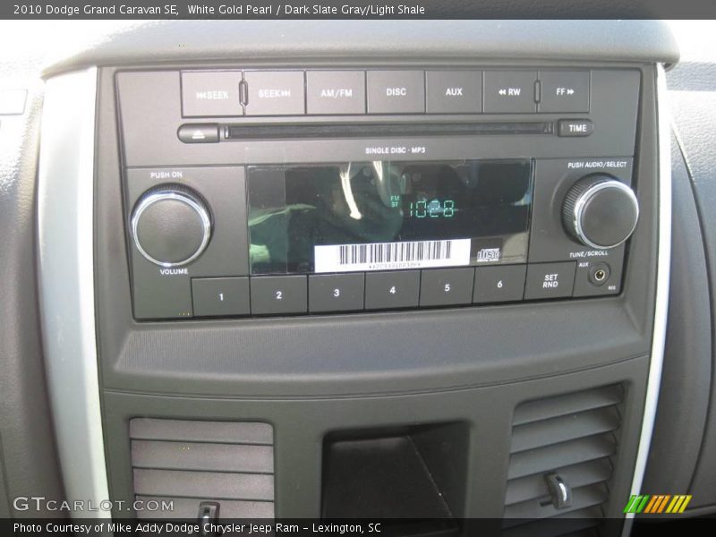 White Gold Pearl / Dark Slate Gray/Light Shale 2010 Dodge Grand Caravan SE