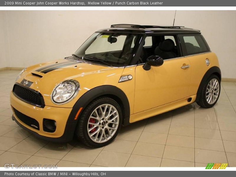 Mellow Yellow / Punch Carbon Black Leather 2009 Mini Cooper John Cooper Works Hardtop