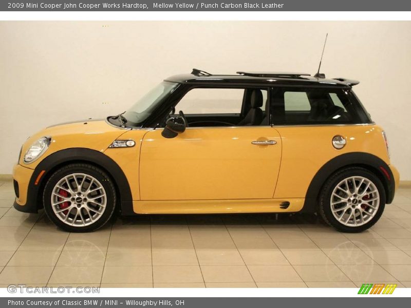 Mellow Yellow / Punch Carbon Black Leather 2009 Mini Cooper John Cooper Works Hardtop