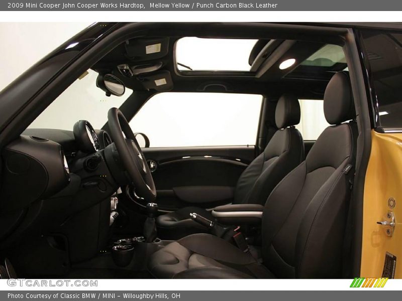Mellow Yellow / Punch Carbon Black Leather 2009 Mini Cooper John Cooper Works Hardtop