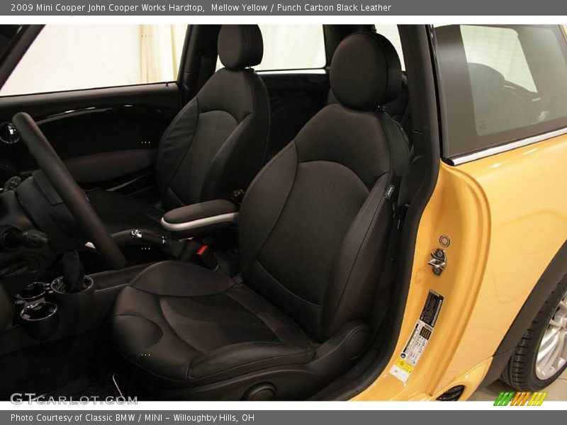 Mellow Yellow / Punch Carbon Black Leather 2009 Mini Cooper John Cooper Works Hardtop