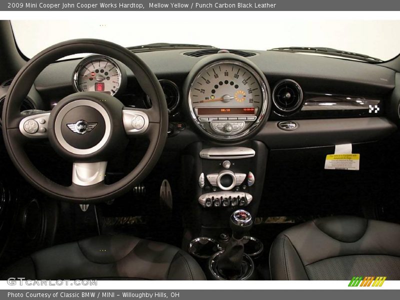 Mellow Yellow / Punch Carbon Black Leather 2009 Mini Cooper John Cooper Works Hardtop