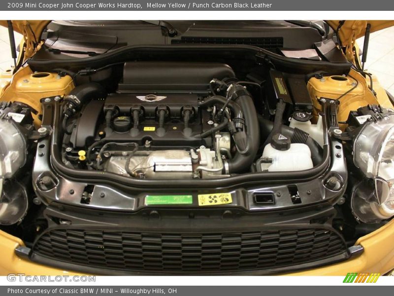 Mellow Yellow / Punch Carbon Black Leather 2009 Mini Cooper John Cooper Works Hardtop