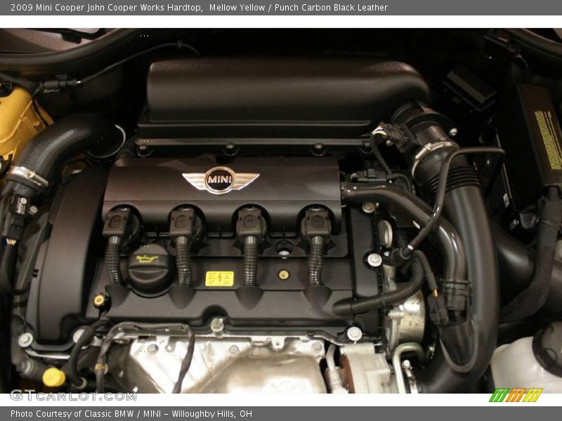 Mellow Yellow / Punch Carbon Black Leather 2009 Mini Cooper John Cooper Works Hardtop