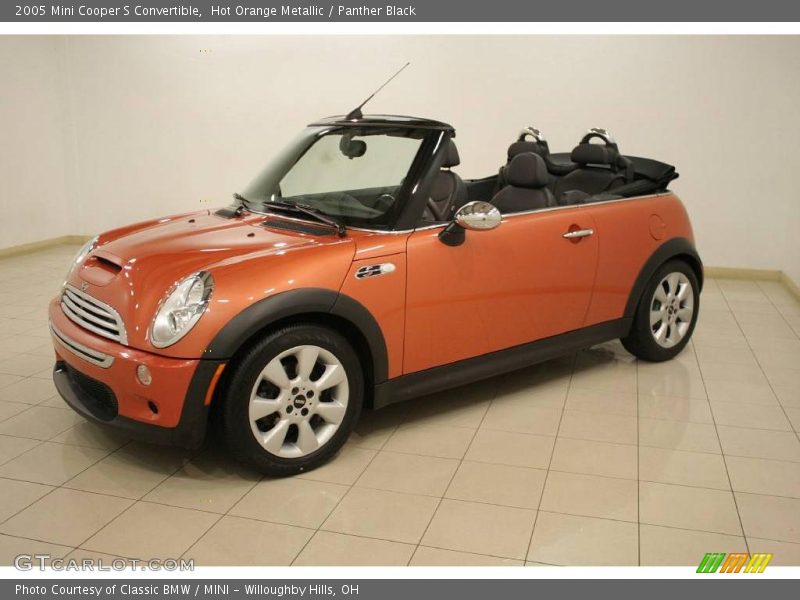 Hot Orange Metallic / Panther Black 2005 Mini Cooper S Convertible