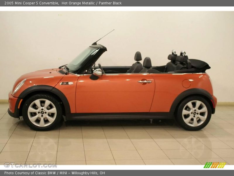 Hot Orange Metallic / Panther Black 2005 Mini Cooper S Convertible