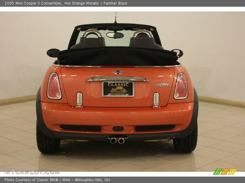Hot Orange Metallic / Panther Black 2005 Mini Cooper S Convertible