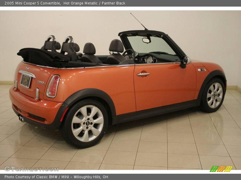 Hot Orange Metallic / Panther Black 2005 Mini Cooper S Convertible