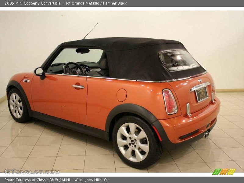 Hot Orange Metallic / Panther Black 2005 Mini Cooper S Convertible