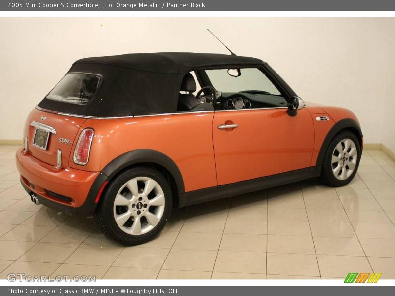 Hot Orange Metallic / Panther Black 2005 Mini Cooper S Convertible