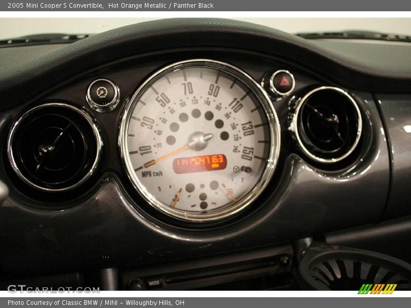 Hot Orange Metallic / Panther Black 2005 Mini Cooper S Convertible
