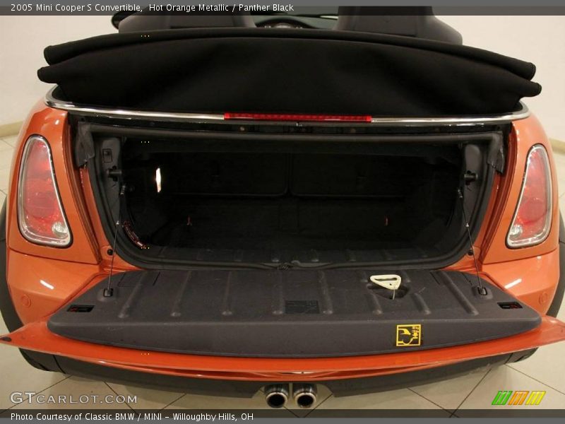 Hot Orange Metallic / Panther Black 2005 Mini Cooper S Convertible