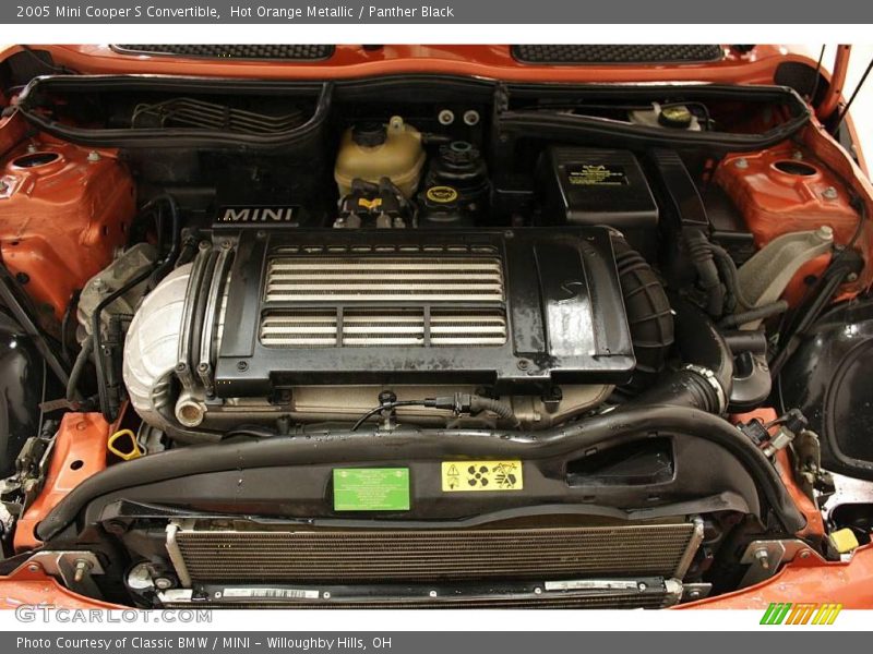 Hot Orange Metallic / Panther Black 2005 Mini Cooper S Convertible