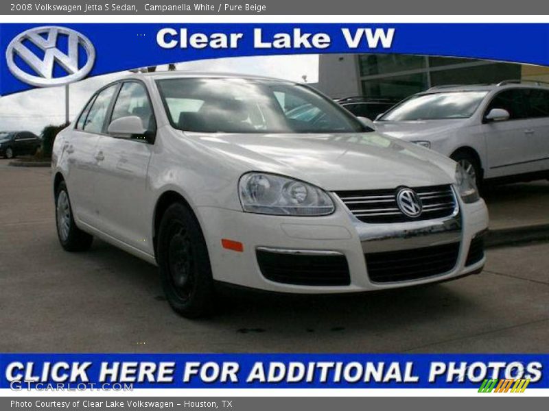 Campanella White / Pure Beige 2008 Volkswagen Jetta S Sedan